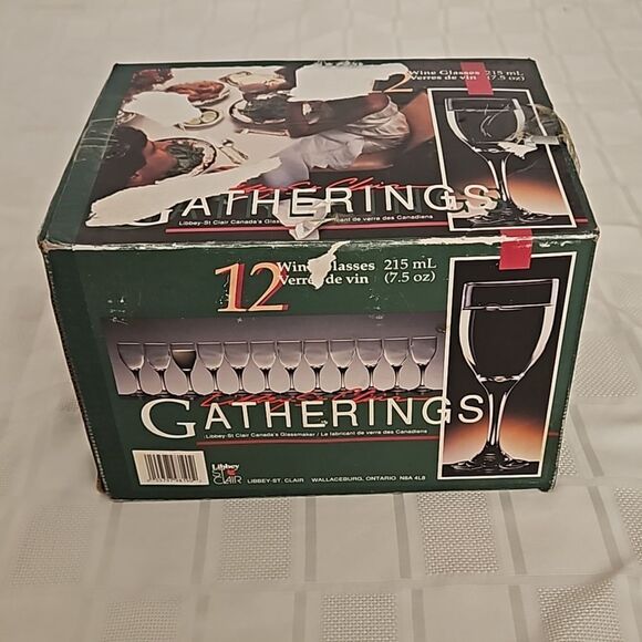 Libbey Wine Glasses Set Of 12 Clear - Picture 3 of 16